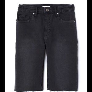 H&M black washed out Knee-length Denim Shorts